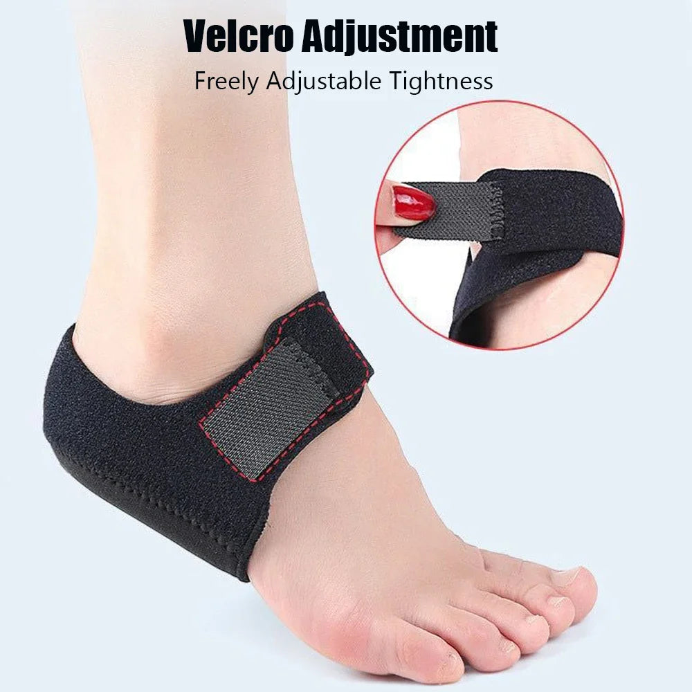 Plantar Fasciitis Heel Spur Support Insoles - U-Shaped Silicone Gel Heel Cups for Pain Relief | Afrocentric