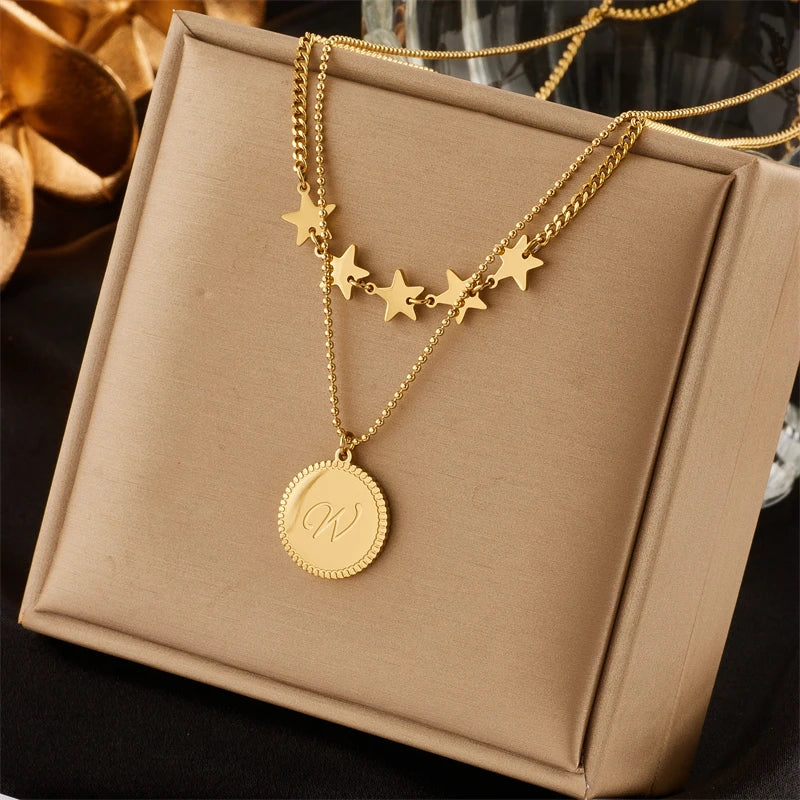 Multilayer Coin Pendant Necklace | Layered Chain for Women | Afrocentric