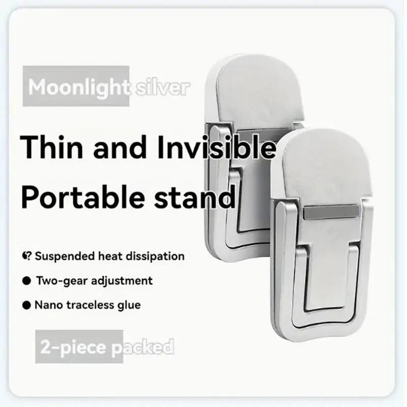 Mini Foldable Laptop Stand | 2-Pack | Self-Adhesive | 2 Adjustable Angles | Afrocentric