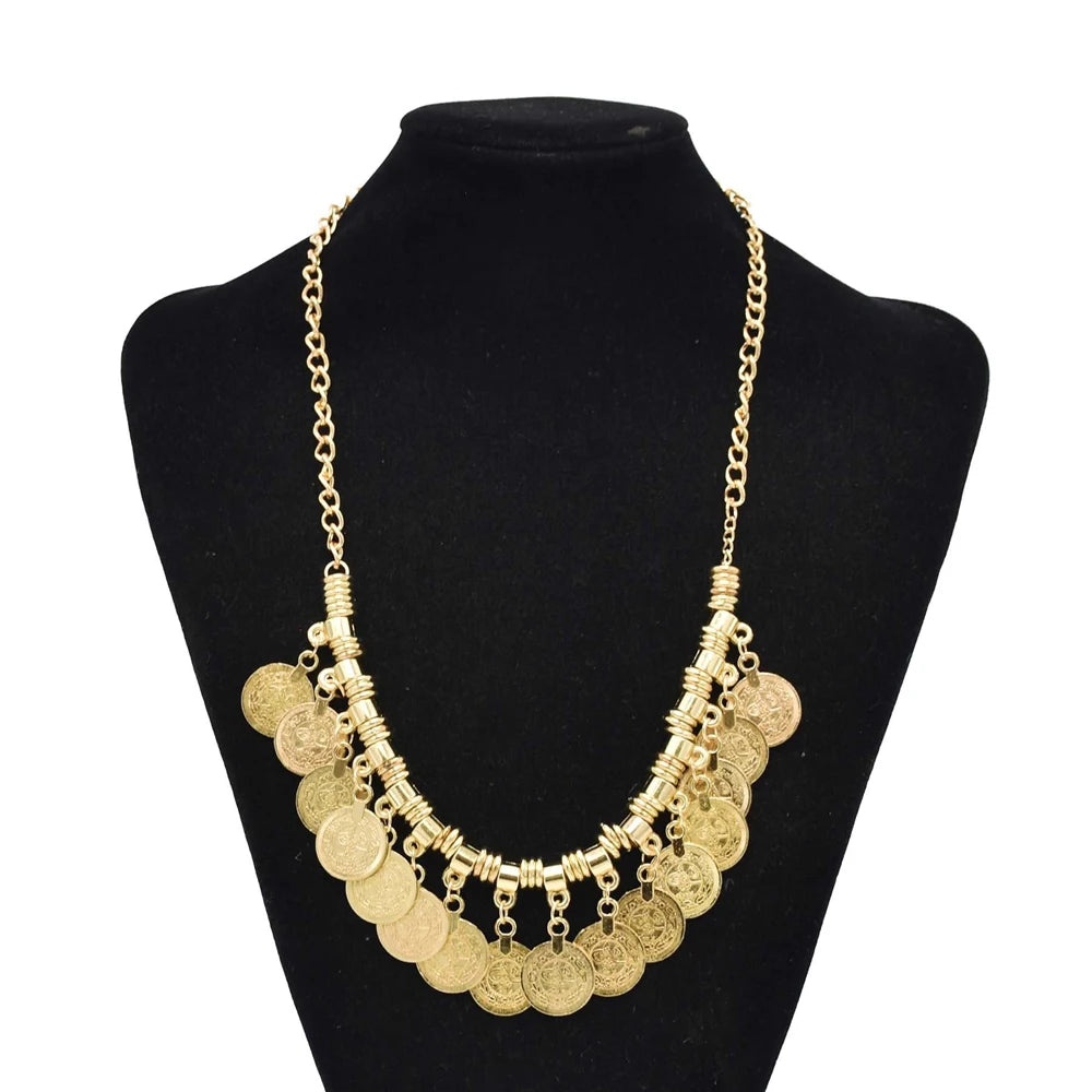 Boho Coin Tassel Choker | Afrocentric