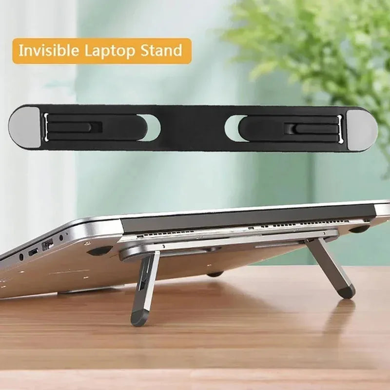 Foldable Invisible Laptop Stand | Universal Adhesive Bracket | MacBook & Laptop | Afrocentric
