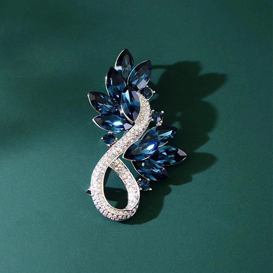Luxury Rhinestone Corsage Brooch | Crystal Geometric Brooch Pin for Women | Afrocentric
