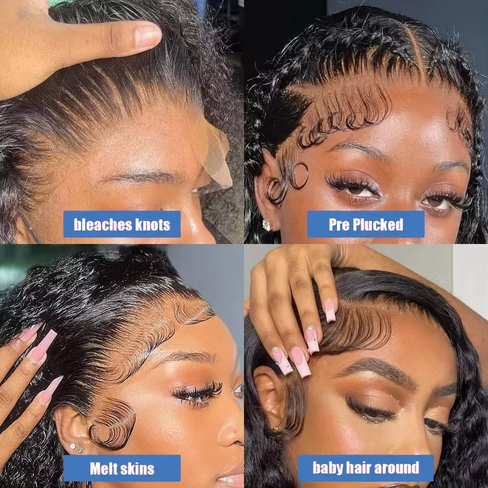 Brazilian Curly Bob Lace Front Wig | 13x4 HD Deep Wave Human Hair 8-16 Inch | Afrocentric