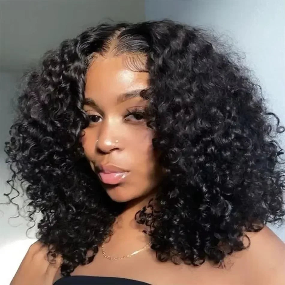 Brazilian Curly Bob Lace Front Wig | 13x4 HD Deep Wave Human Hair 8-16 Inch 3 working days | Afrocentric
