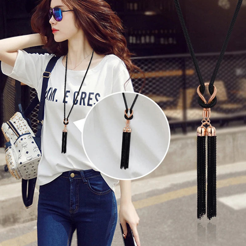 Tassel Sweater Chain Necklace | Afrocentric
