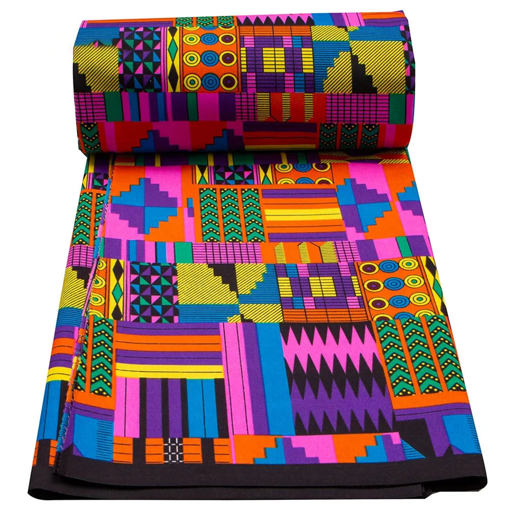 Ankara Prints African Dress Africa Prints Dimensions Handsewing Textile Veritable Wax Fan Pattern Vibrant Ankara Prints | Afrocentric