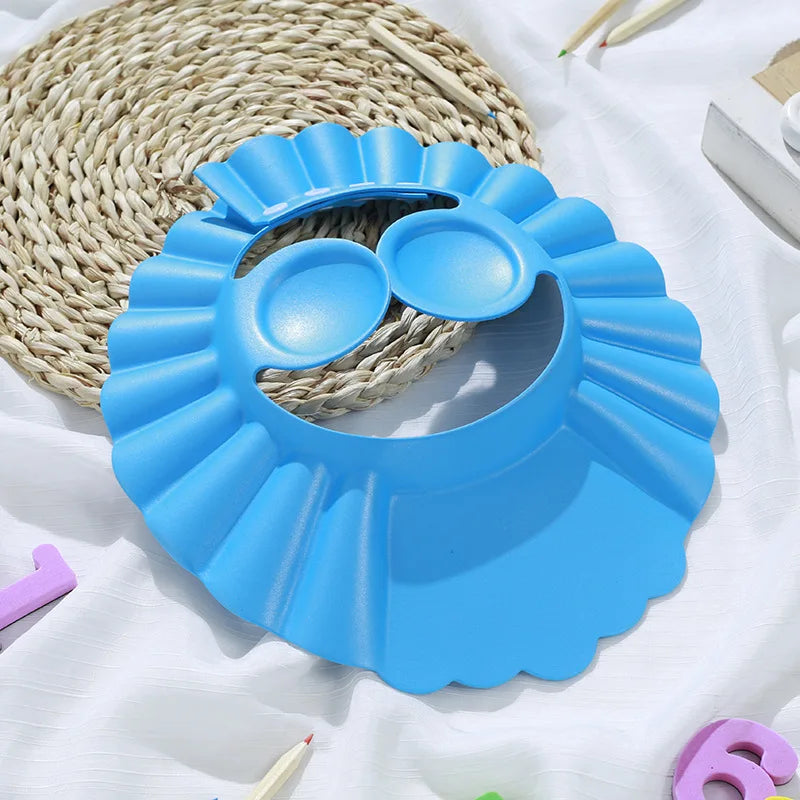 Baby Shower Soft Cap - Adjustable Hair Wash Hat for Kids Ear Protection 1157R | Afrocentric
