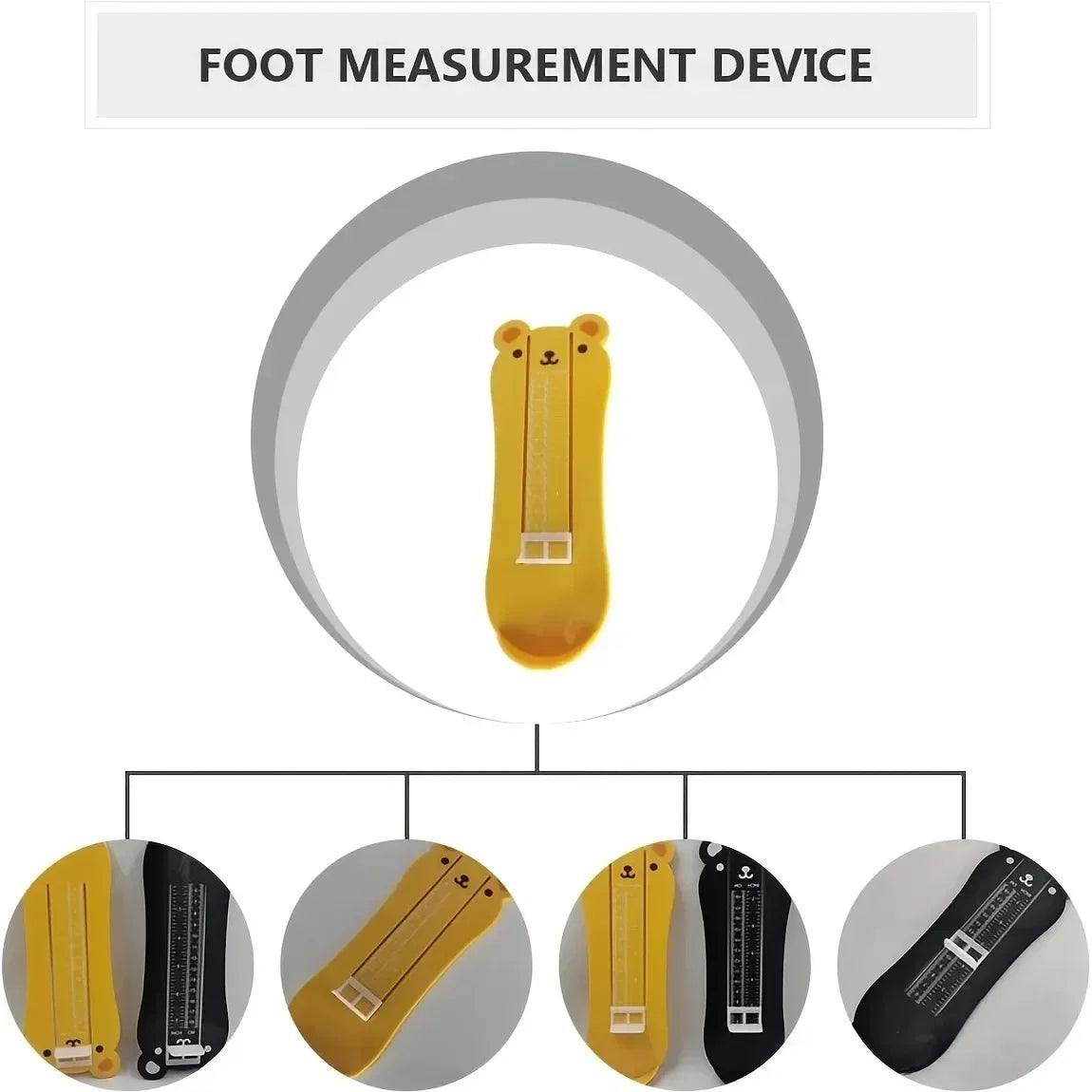 Kids Toddler Foot Measure Gauge - Baby Shoe Size Measuring Ruler Tool | Afrocentric