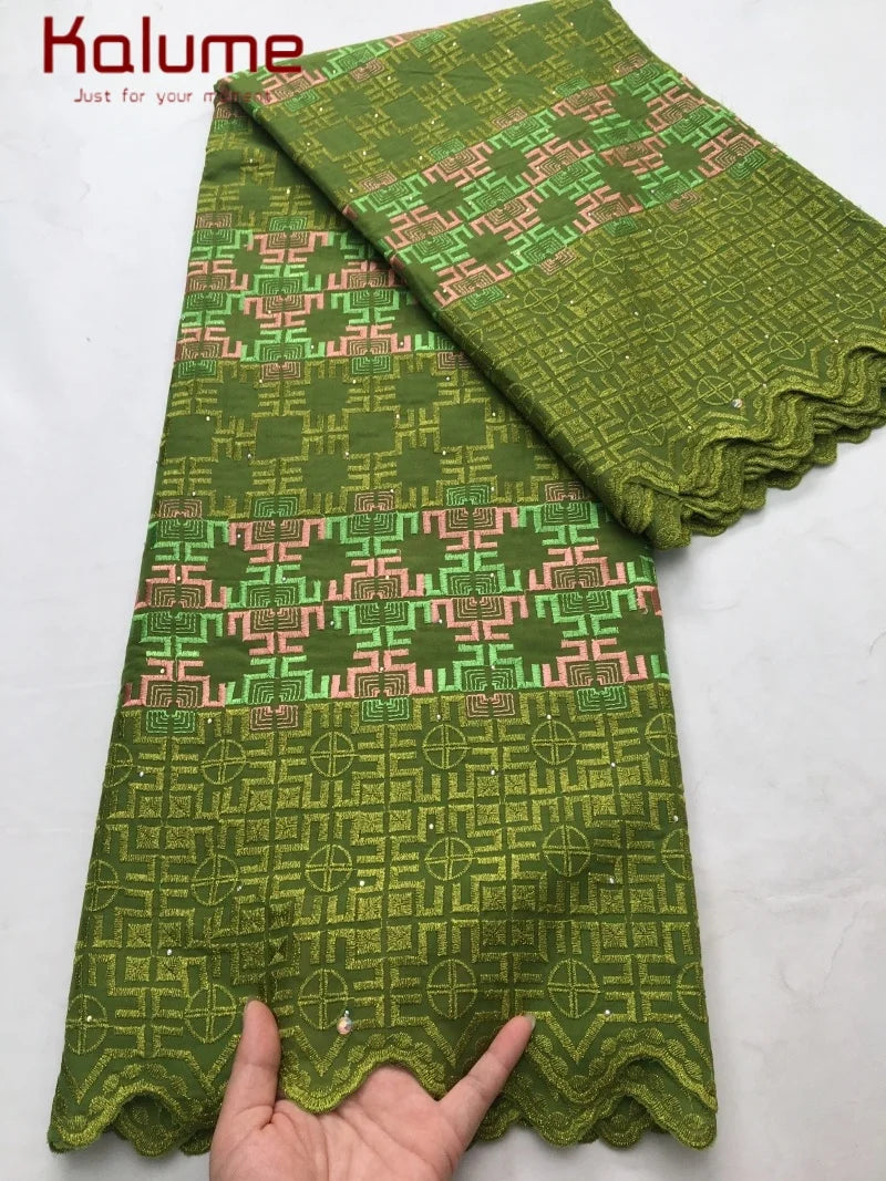 Kalume 2025 African Cotton Lace Fabric Newest Nigerian Swiss Voile Lace Fabric High Quality For Party Sewing Wedding Dress F4384 5african lace fabric 5yard China Mainland | Afrocentric