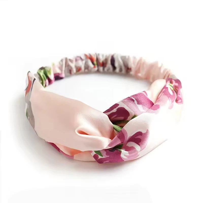 Boho Knot Elastic Headband | Cross Turban Hair Band for Women 17 | Afrocentric
