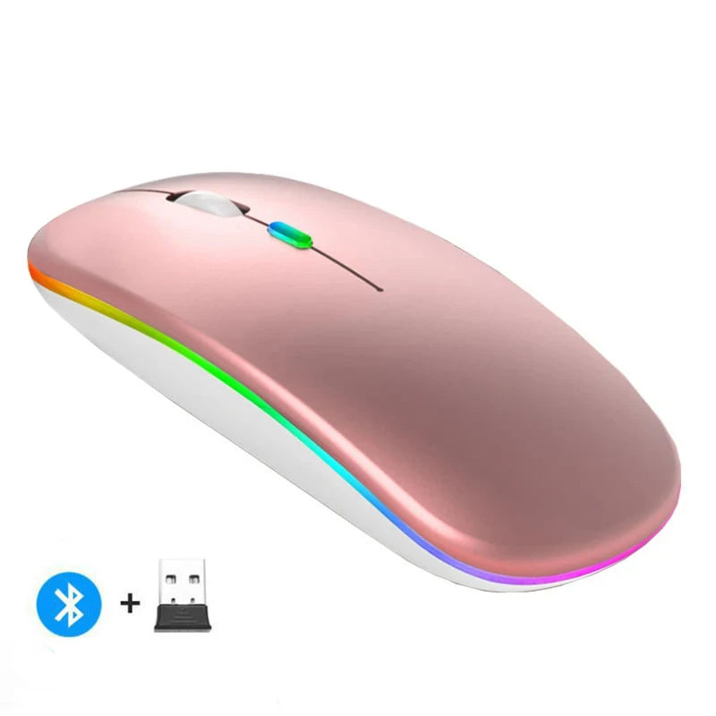 Wireless Rechargeable Silent Mouse | Bluetooth & 2.4GHz | 1600 DPI | Afrocentric