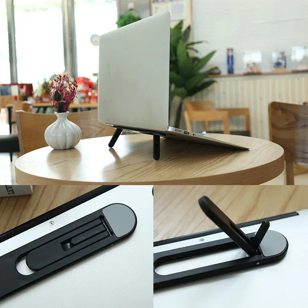 Foldable Invisible Laptop Stand | Universal Adhesive Bracket | MacBook & Laptop | Afrocentric