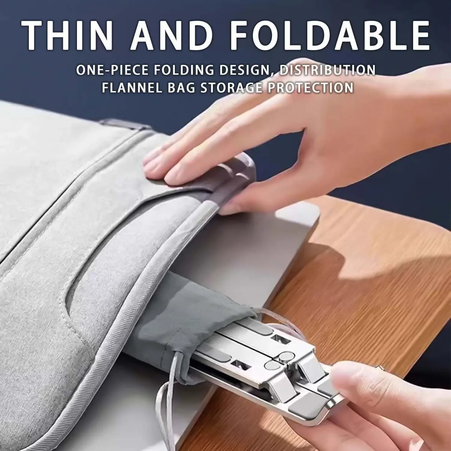 Adjustable Aluminum Laptop Stand | 6-Level Height Foldable 8-16" Laptops | Afrocentric