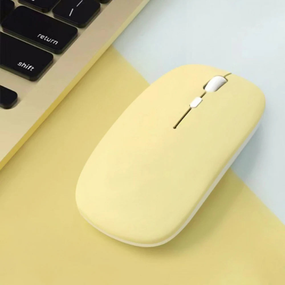 Silent Bluetooth Mouse | Wireless Noiseless Optical Mouse for Laptop & iPad yellow | Afrocentric