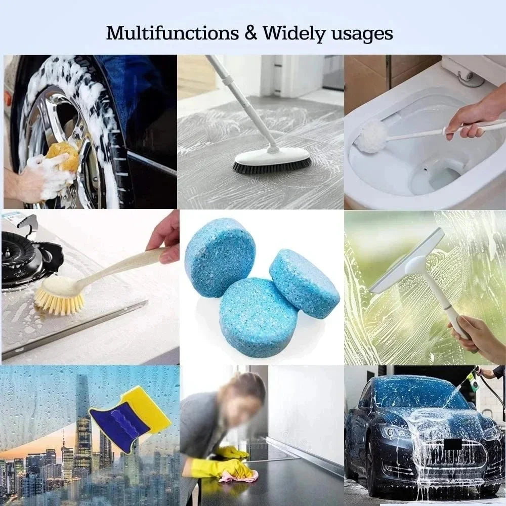 Car Windscreen Cleaner Effervescent Tablets | Concentrated | 10–300 pcs | Afrocentric