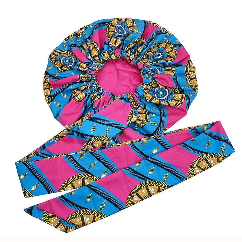 Ankara Print Satin Sleep Bonnet double layer-6 | Afrocentric
