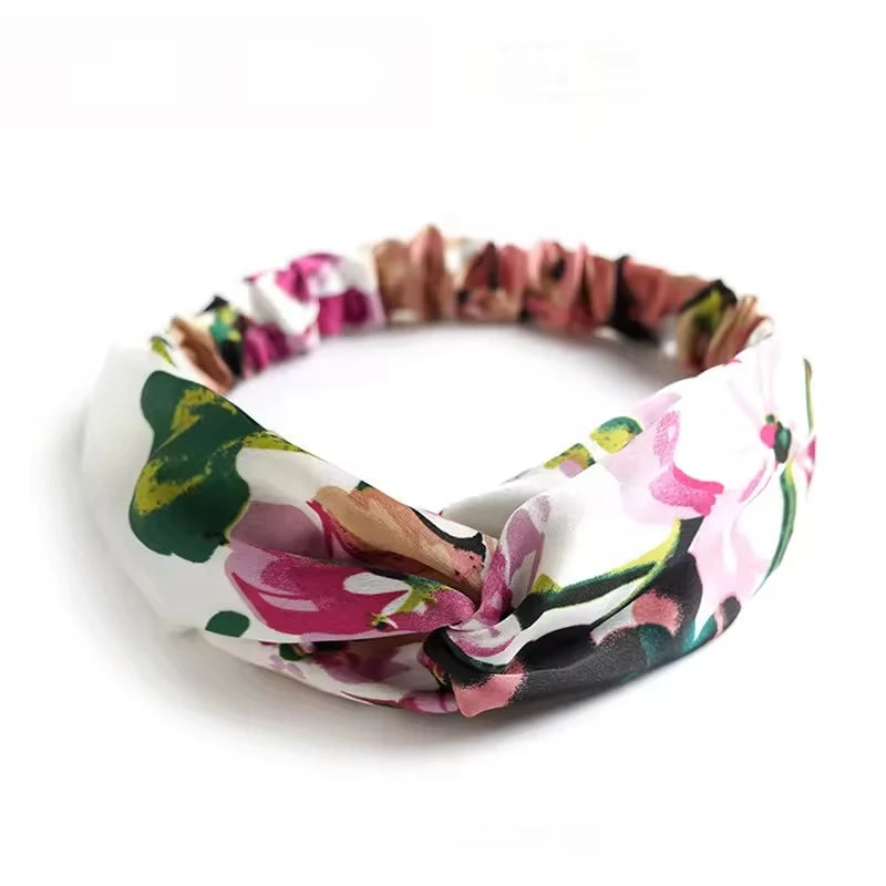 Boho Knot Elastic Headband | Cross Turban Hair Band for Women 18 | Afrocentric