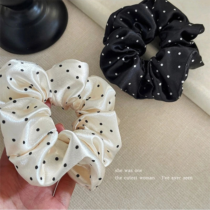 Polka Dot Scrunchie Set | Elastic Hair Ties for Women | Afrocentric