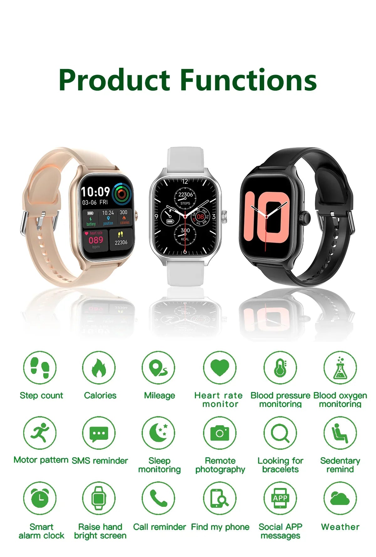 Smart Fitness Watch | Bluetooth Call, Heart Rate, Sleep Tracker & 2.01" Display | Afrocentric