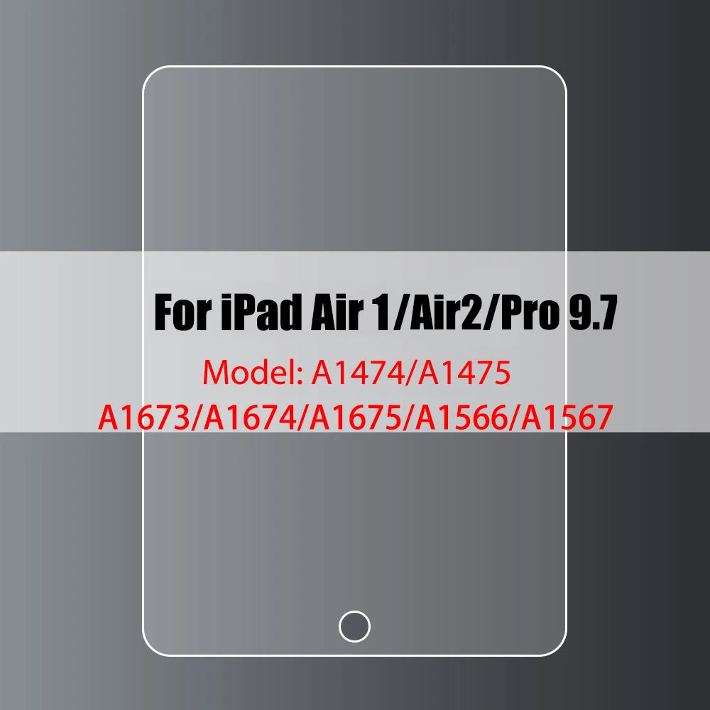 iPad Tempered Glass Screen Protector | 9H Hardness | Multi-Model iPad Air 1 2 Pro 9.7 China Mainland | Afrocentric