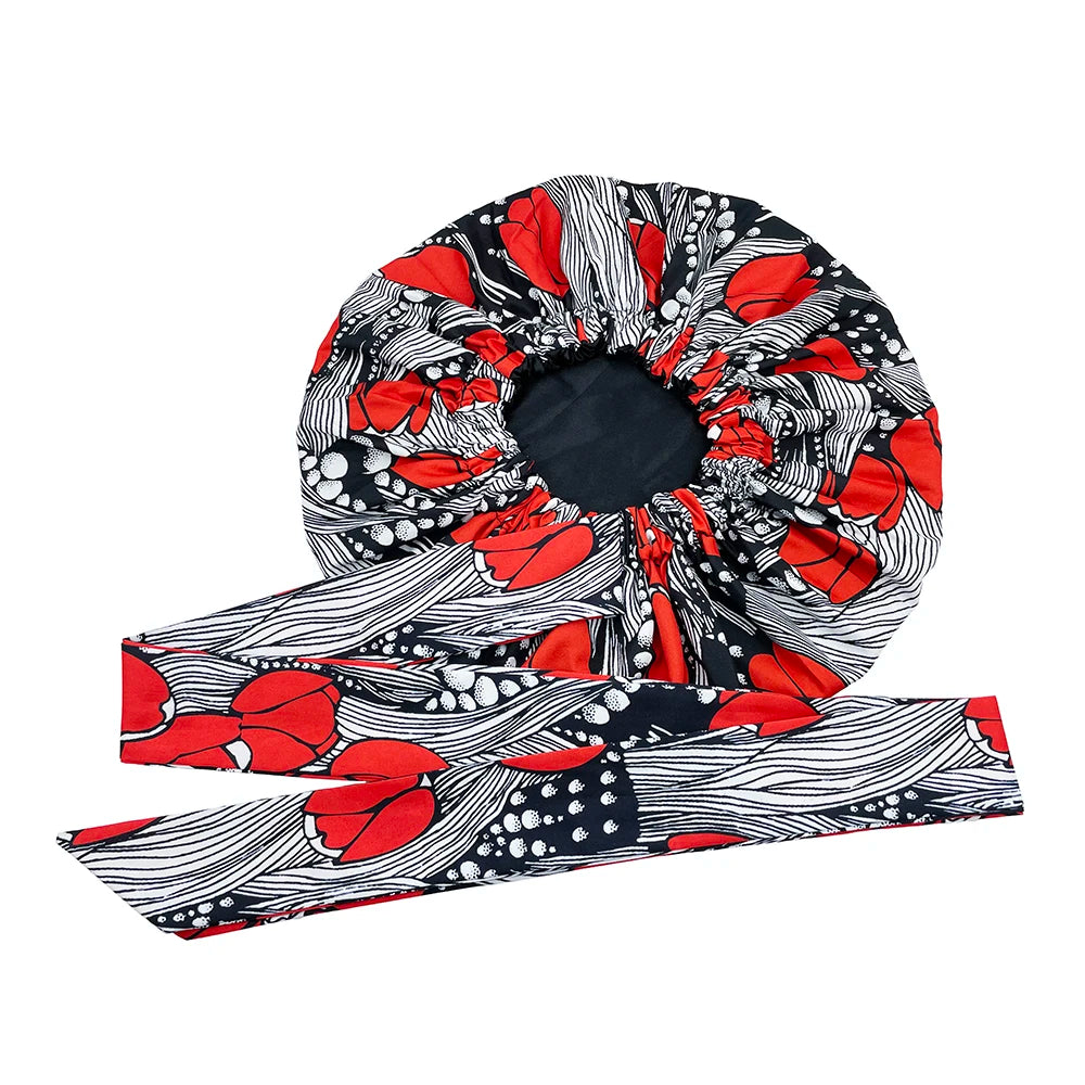 Ankara Print Satin Sleep Bonnet double layer-3 | Afrocentric