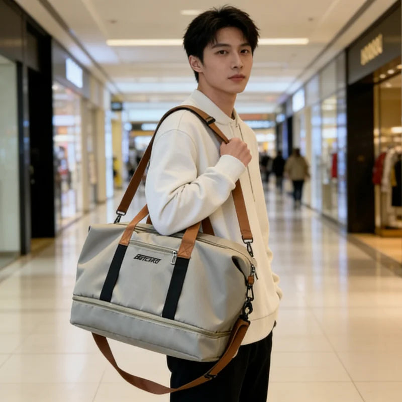 Expandable Large-Capacity Travel & Gym Bag | Weekender Duffel | Unisex | Afrocentric