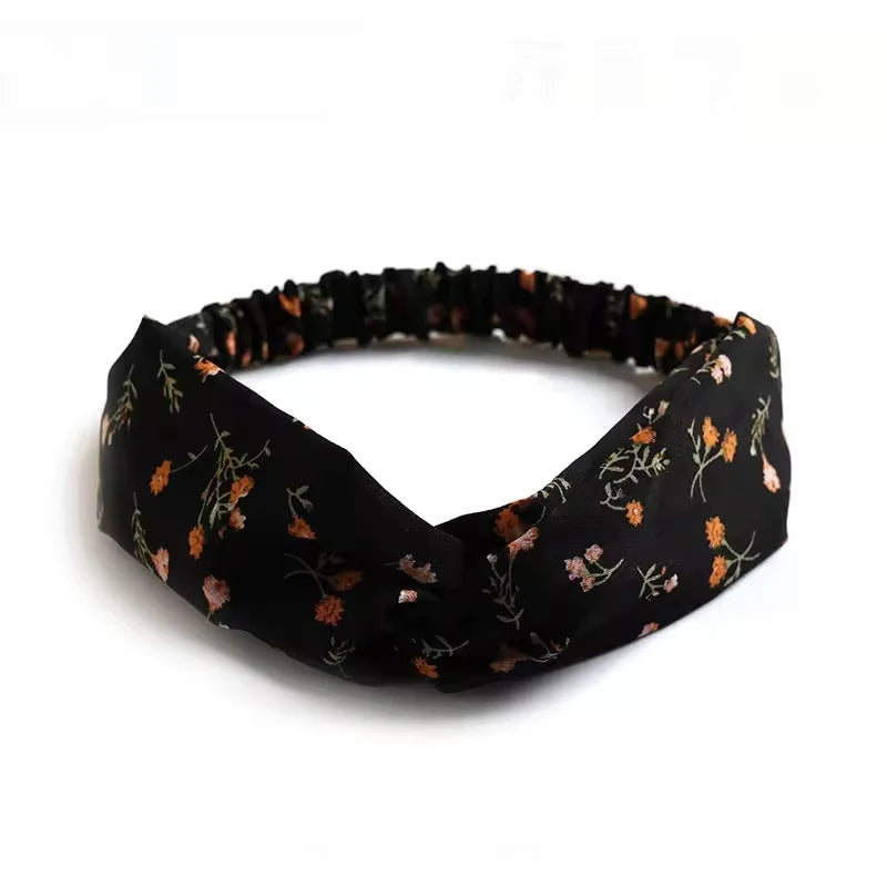 Boho Knot Elastic Headband | Cross Turban Hair Band for Women 43 | Afrocentric