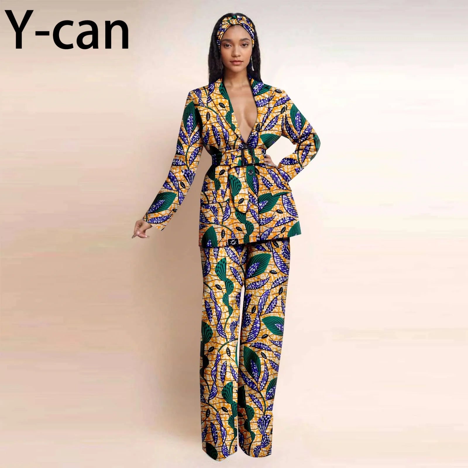 Dashiki Ankara Print African Women Set Traditional Long Sleeve Jacket Coat and Pants 2 Piece Suit Set Office Clothes 2426028 360x | Afrocentric
