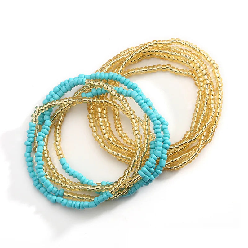 African Belly Bead Waist Chain Set | Afrocentric