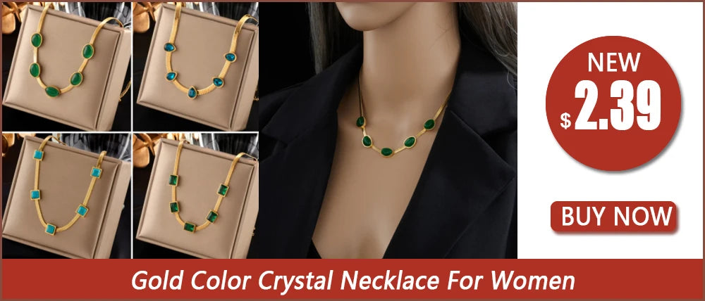 Gold Water Drop Tassel Jewelry Set | Necklace & Earrings for Women | Afrocentric