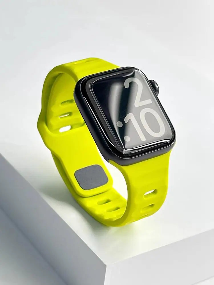 Silicone Sport Band for Apple Watch | Soft Rubber Strap for All Series & Ultra | Afrocentric