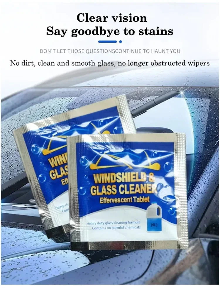 Car Windscreen Cleaner Effervescent Tablets | Concentrated | 10–300 pcs | Afrocentric