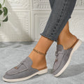 2024 Women's Slip-On Sneakers - Flat Casual Loafers Plus Size Vulcanized Walking Shoes GRAY | Afrocentric
