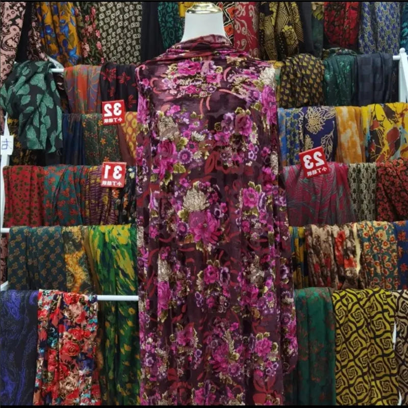 CWW/ Fashionable Velour Lace 5 Yards Soft Modern African Traditional Fabric Clothing Sewing. (0829 as shown 5yard | Afrocentric