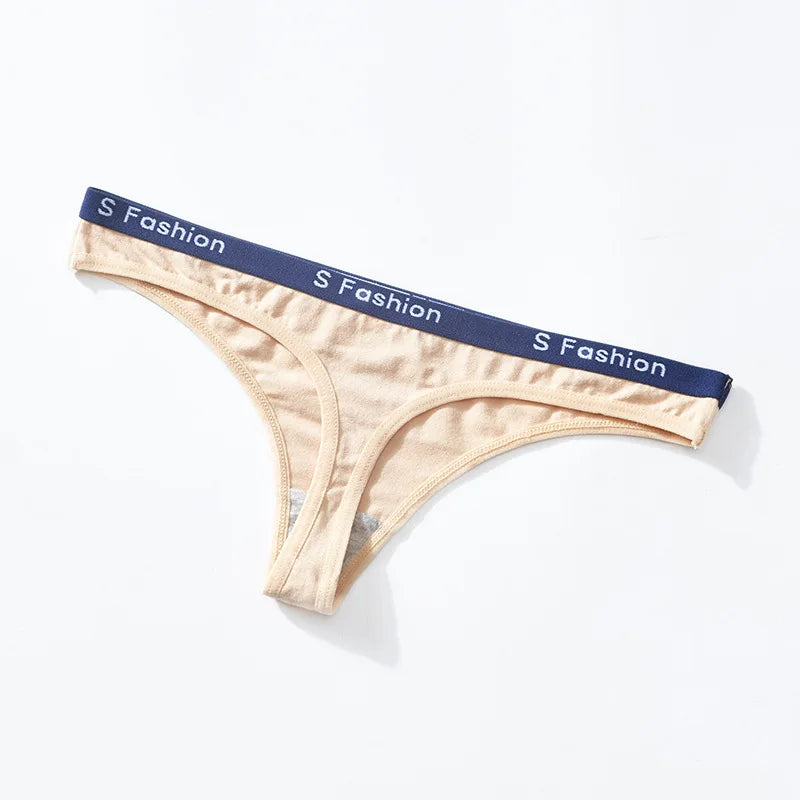 Women's Low-Waist Cotton Thong Panties | Soft & Comfortable | M–XL XS | Afrocentric