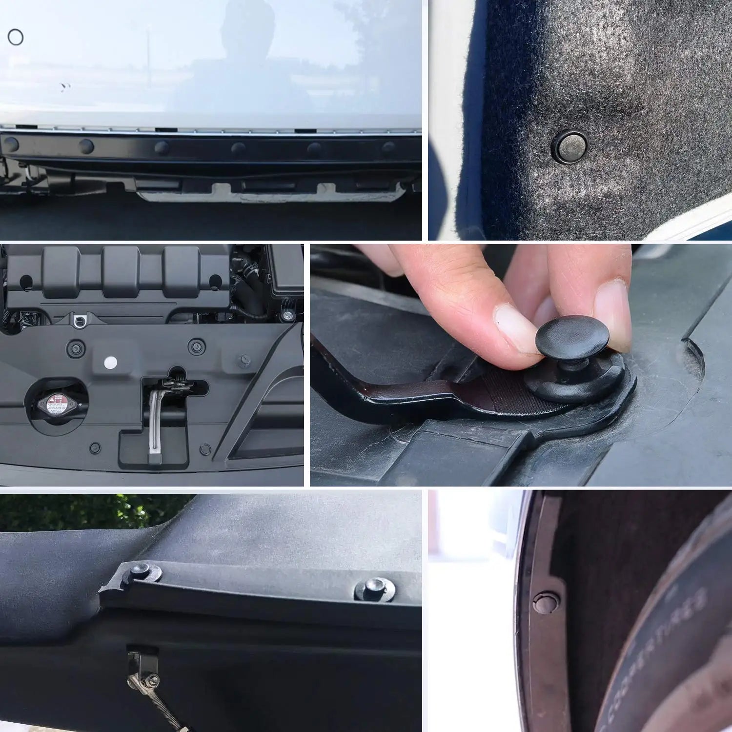 Bagged Set of 190 Pcs Car Universal Buckles 6 Models Size Fastener Rivet Clamping Fastener Buckle Car Accessory Abs Material Fixed Screw | Afrocentric