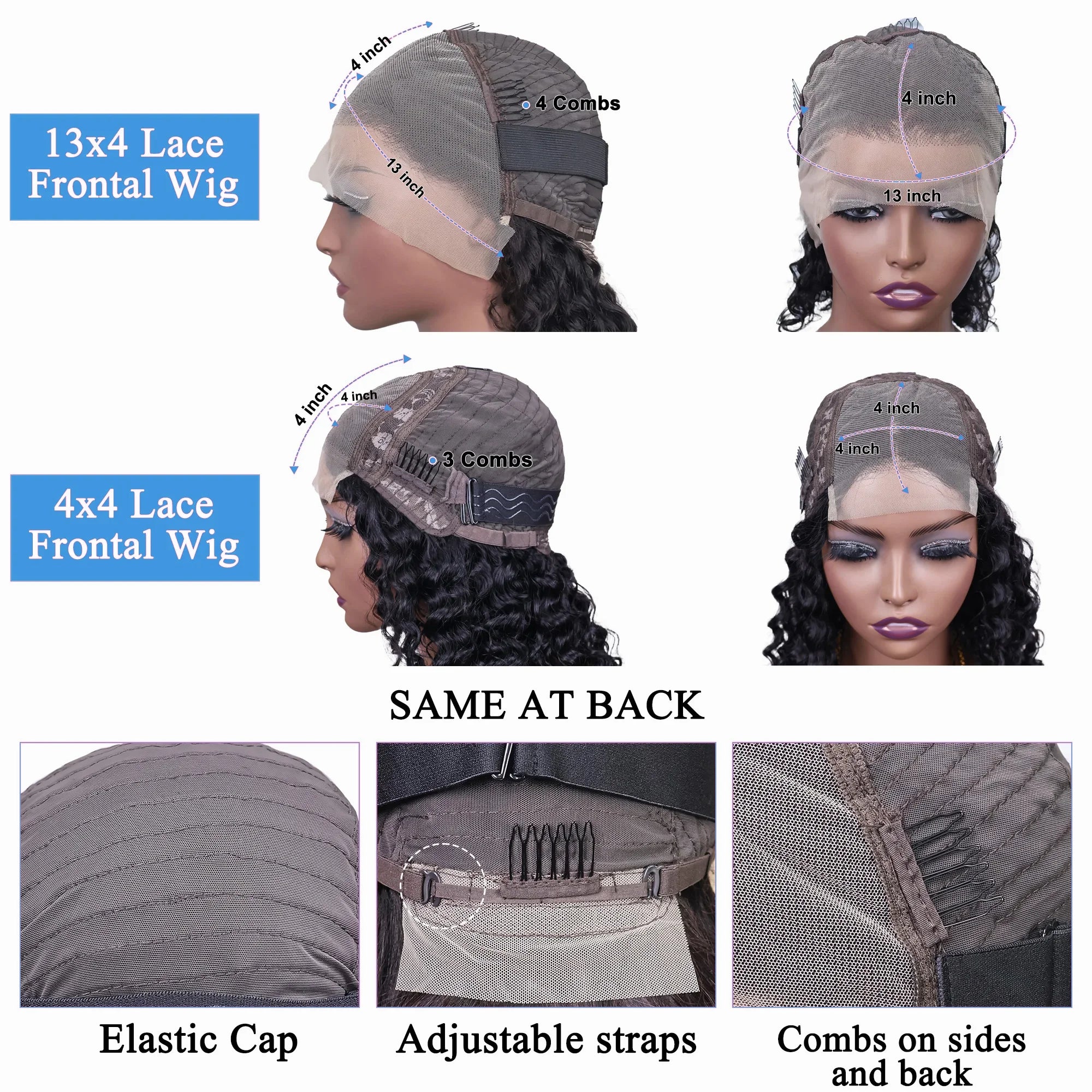 Brazilian Curly Bob Lace Front Wig | 13x4 HD Deep Wave Human Hair 8-16 Inch | Afrocentric