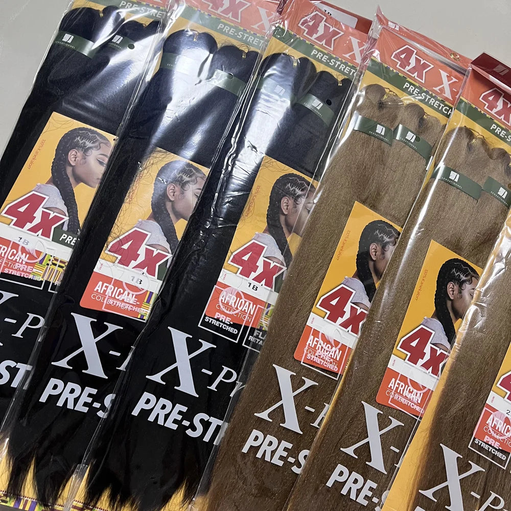 Pre-Stretched Braiding Hair 38" | Kanekalon Yaki Straight 4 Pcs/Lot | Afrocentric