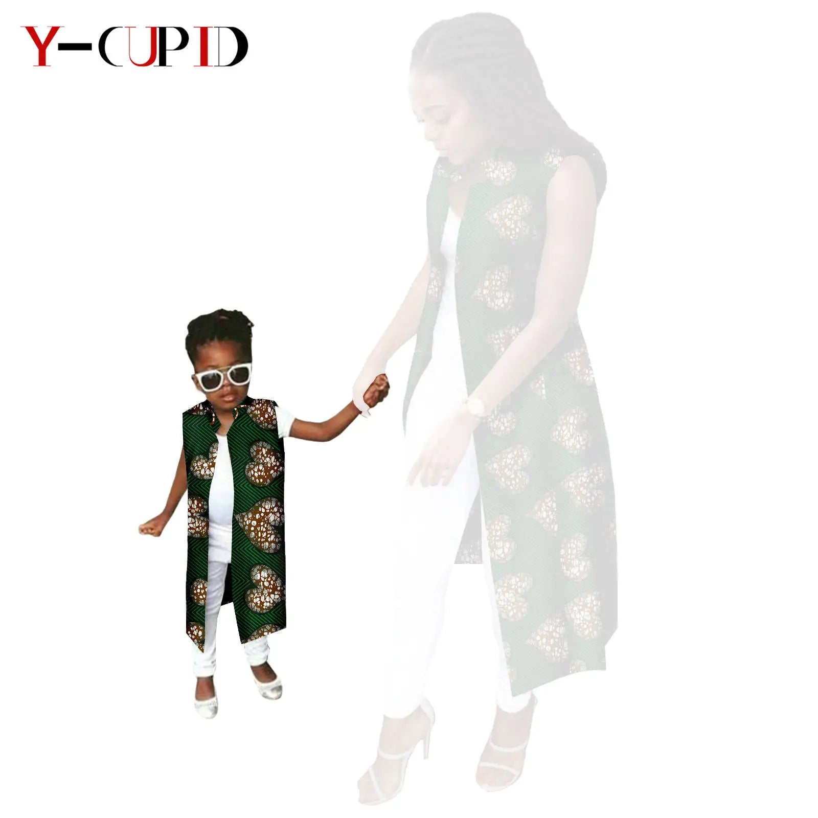 African Print Long Vest for Women and Girls Dashiki Summer Cotton Ankara Mother Jacket Outfits Matching Daughter Clothes 24F041 760 Daughter | Afrocentric