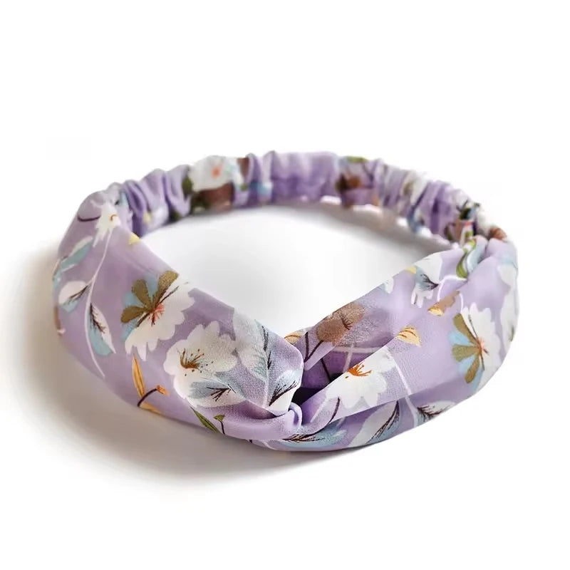 Boho Knot Elastic Headband | Cross Turban Hair Band for Women 52 | Afrocentric