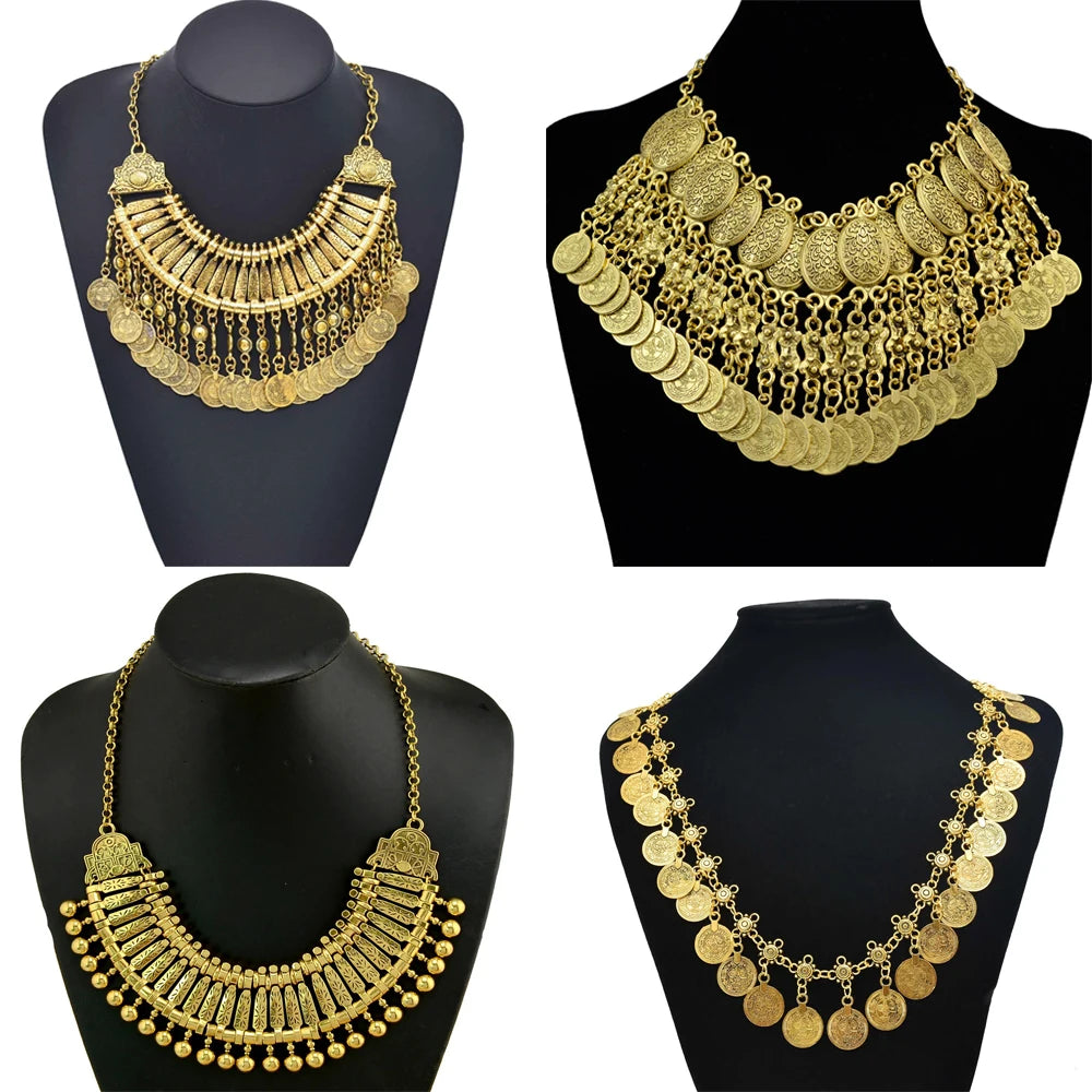 Boho Coin Tassel Choker | Afrocentric