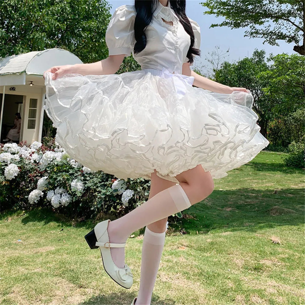 Multi-layer Ruffled Petticoats for Women - Fluffy Bubble Skirt Crinoline Underskirt | Afrocentric