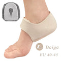 Plantar Fasciitis Heel Spur Support Insoles - U-Shaped Silicone Gel Heel Cups for Pain Relief L for Men Beige China Mainland | Afrocentric
