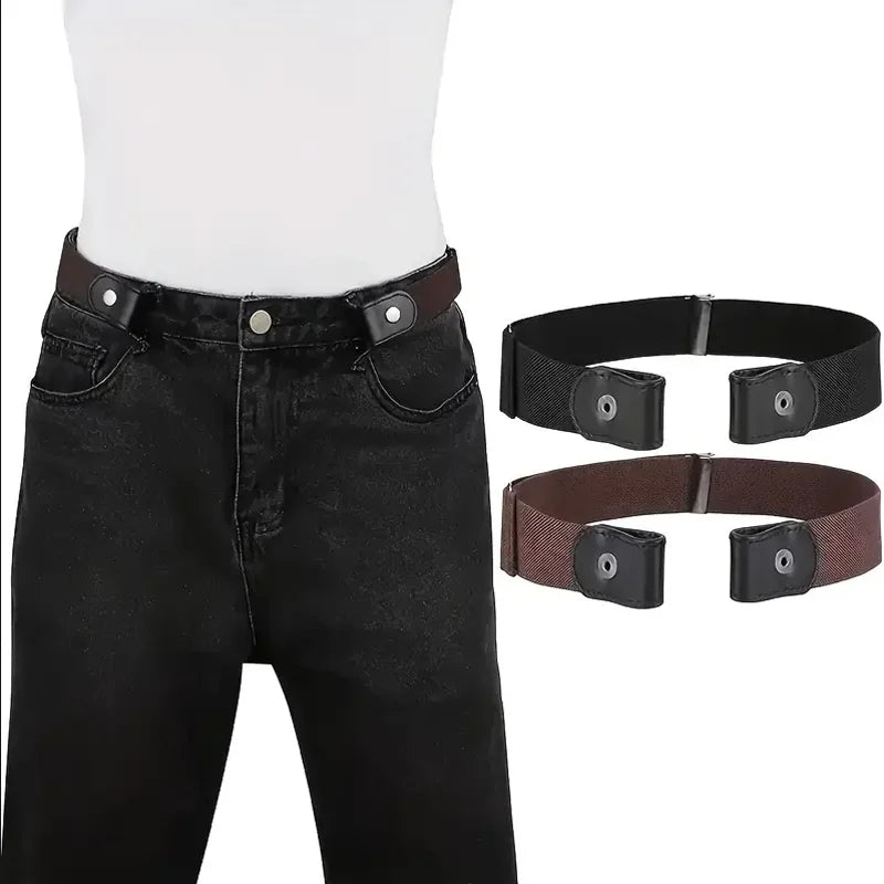 Invisible Elastic Belt | Traceless No-Show Waist Belt for Jeans, Trousers & More | Afrocentric