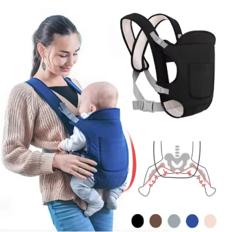 4-in-1 Ergonomic Baby Carrier Backpack - Breathable Infant Sling with Hipseat & Waist Belt | Afrocentric