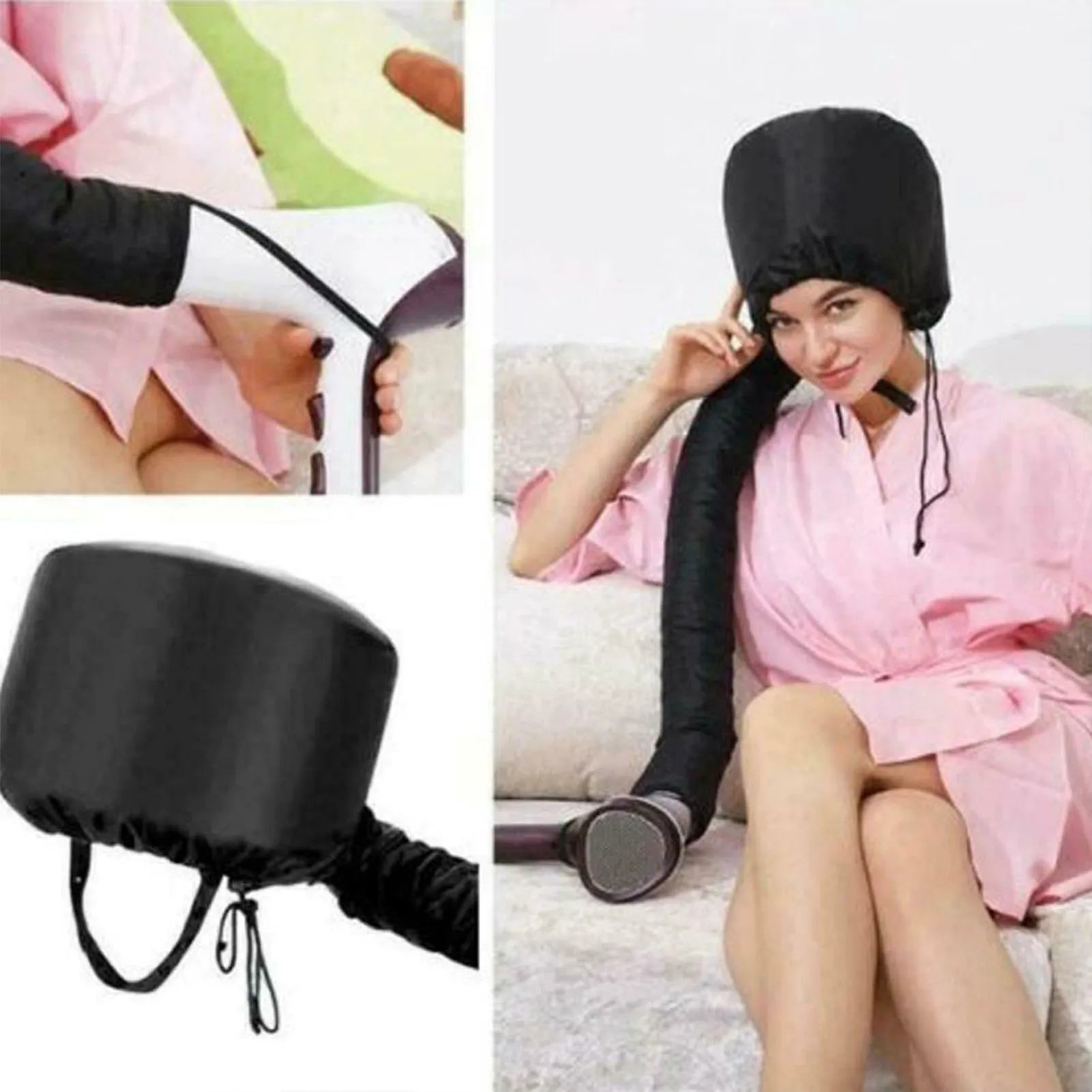 Hair Dryer Steamer Cap | Reusable Deep Conditioning Heat Cap | Afrocentric