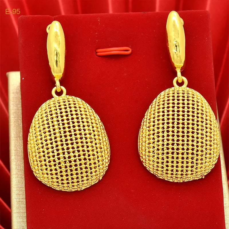 African Gold Round Statement Earrings | Afrocentric