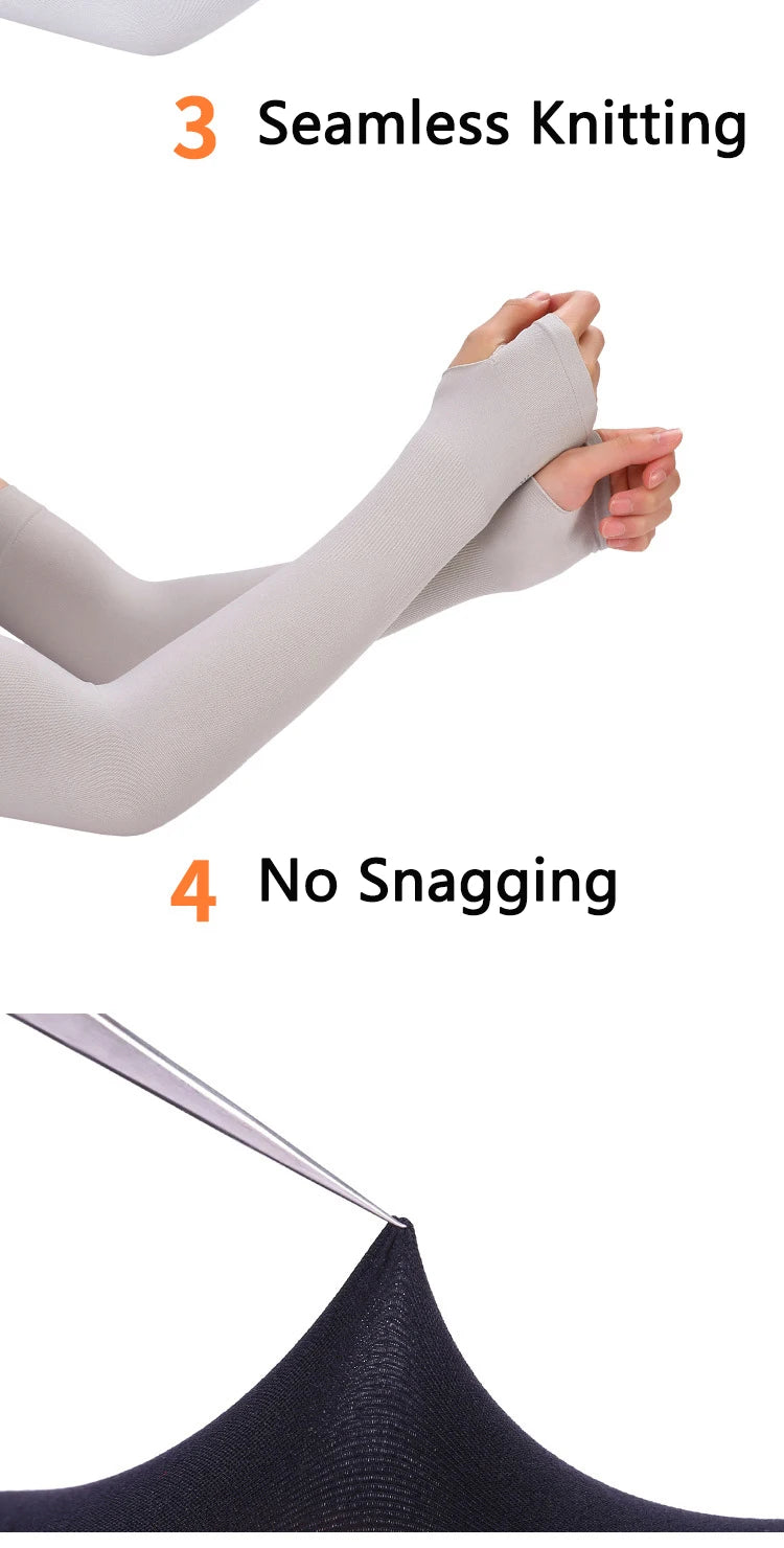 UV Protection Ice Silk Arm Sleeves | Sun Cover for Cycling & Driving | Unisex | Afrocentric