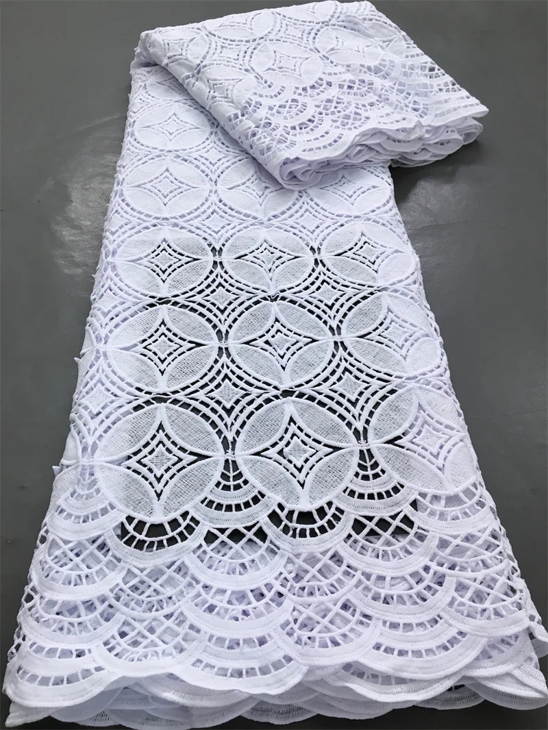 Kalume African Guipure Cord Lace Fabric with Sequins 2025 High Quality Nigerian Lace Fabrics 5 Yards for Wedding Dresses F3610 | Afrocentric