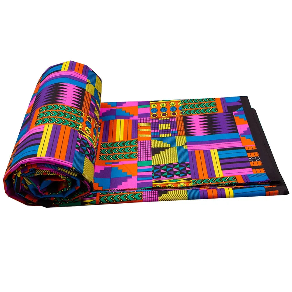 Ankara Prints African Dress Africa Prints Dimensions Handsewing Textile Veritable Wax Fan Pattern Vibrant Ankara Prints | Afrocentric